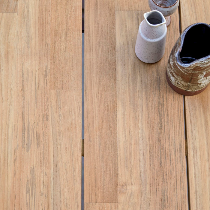 Tikamoon - Harper - Teakhouten en aluminium tuinset voor 6 personen