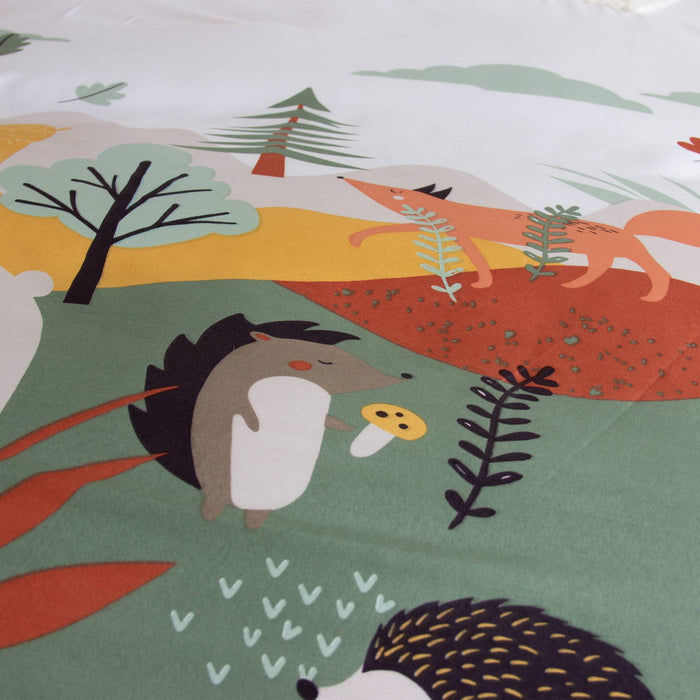 sweeek - Omkeerbare dekbedovertrek 1-persoons herfstbos print