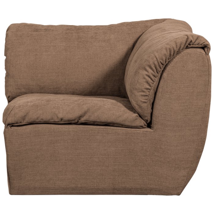 WOOOD Baggy Hoekelement - Geweven Chenille - Bruin - 81x96x96
