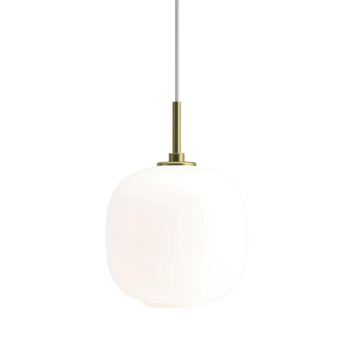 VL 45 Radiohus hanglamp Ø175 Brass|Glossy Opal White