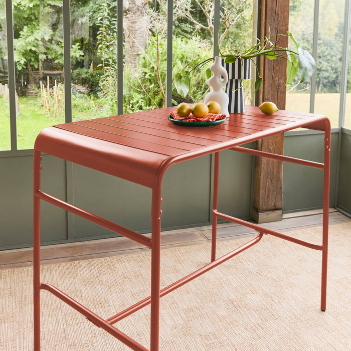 sweeek - Hoge tuintafel 4 plaatsen metaal