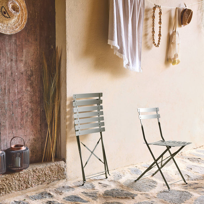 sweeek - Metalen inklapbare tuinstoel (set van 2)