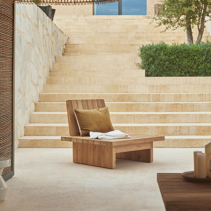 Tikamoon - Tuinfauteuil van gerecycled teakhout Joaquin, 1-zit