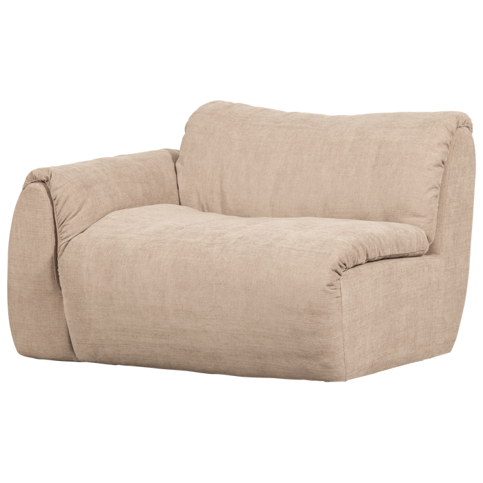 WOOOD Baggy 1-Zits Met Arm Links - Geweven Chenille - Zand -81x114x101