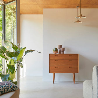 Tikamoon - Magda 50's - Kindercommode in massief mahoniehout