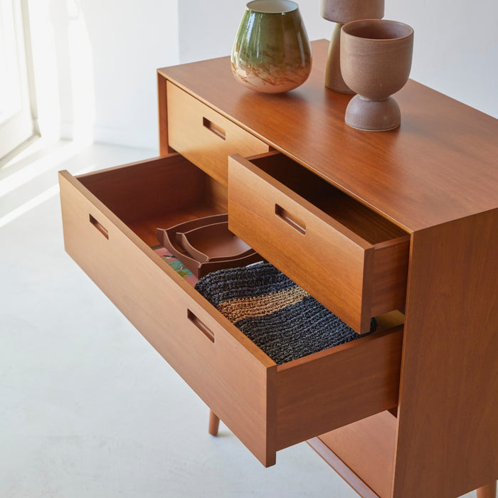 Tikamoon - Magda 50's - Kindercommode in massief mahoniehout