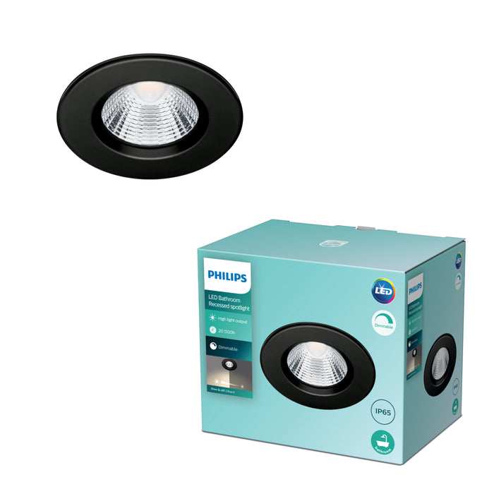 Philips Dive badkamer inbouwspot -  zwart - 5 W - 1 pack