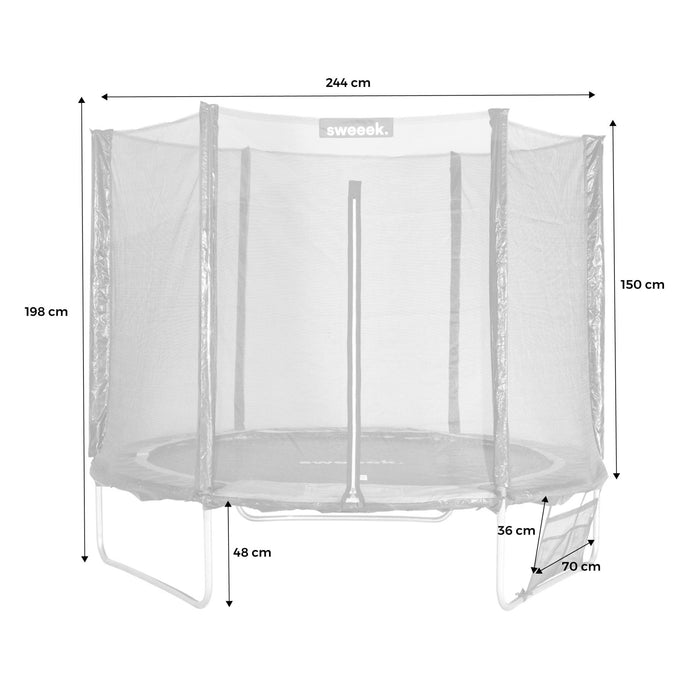 sweeek - Trampoline 250 cm met accessoires