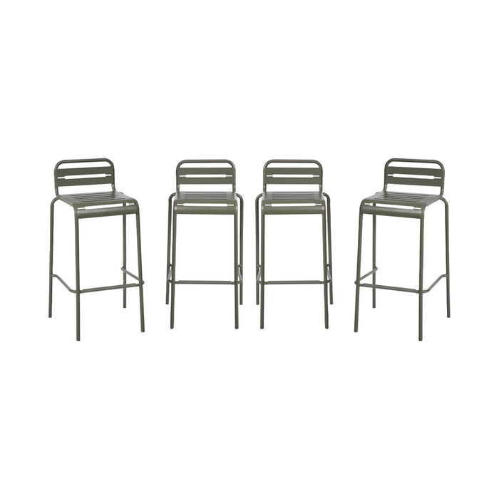 sweeek - Hoge tuinstoelen metaal (set van 4)
