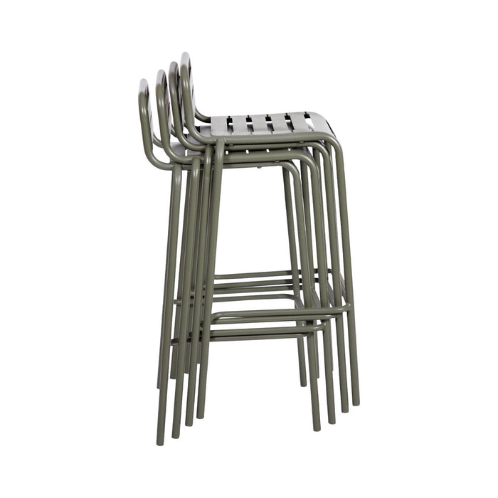 sweeek - Hoge tuinstoelen metaal (set van 4)