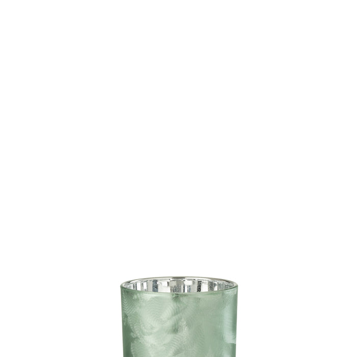 J-Line windlicht Boom - glas - groen|zilver - small
