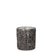 J-Line windlicht Glitter - glas - antraciet grijs - medium -