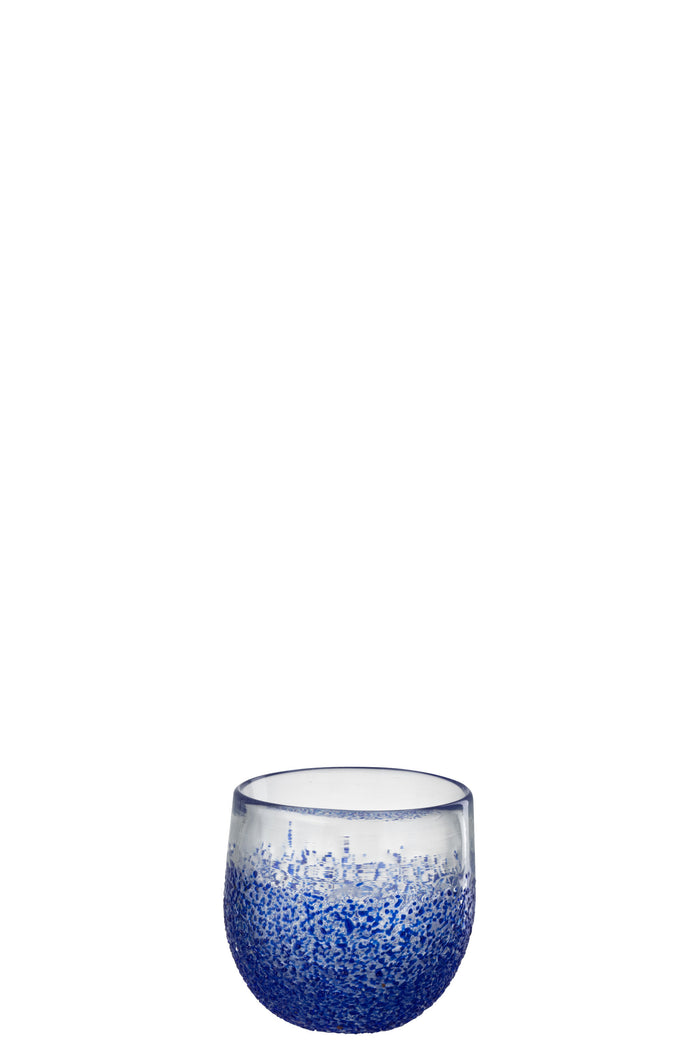 J-Line windlicht - glas - blauw