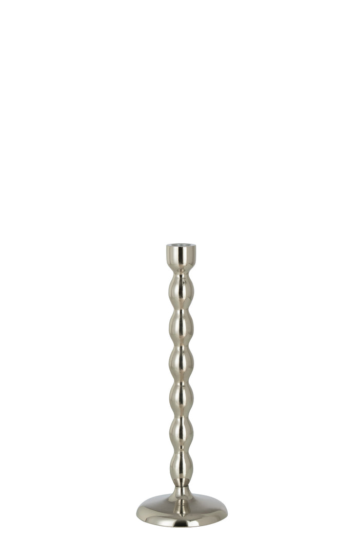 J-Line kandelaar Bollen Glanzend - aluminium - zilver - small