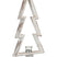 J-Line theelichthouder Kerstboom - hout - bruin|wit - large