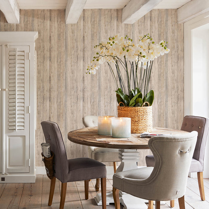 Rivièra Maison - Eetkamerstoel F01 - Flax van Linnen en Rubberhout, Afm. 59x60x93 cm