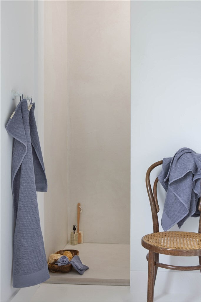 Walra - Gastendoek Soft Cotton Popcorn - 2x 30x50 - Blauw