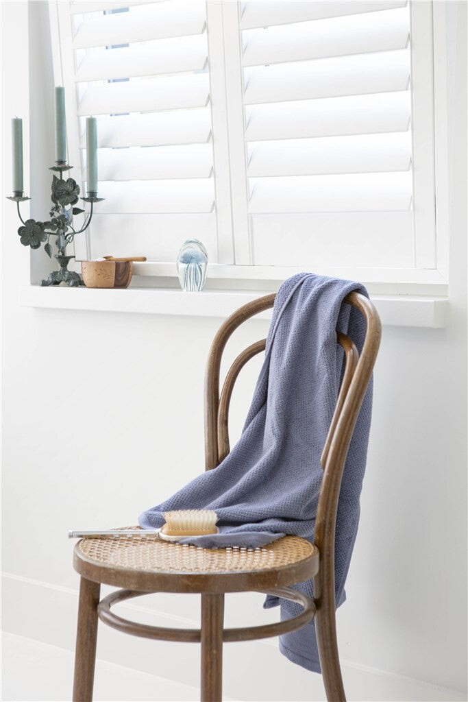 Walra - Gastendoek Soft Cotton Popcorn - 2x 30x50 - Blauw