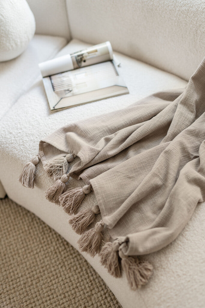 Walra - Plaid Funny Frays - 130x170 - Naturel