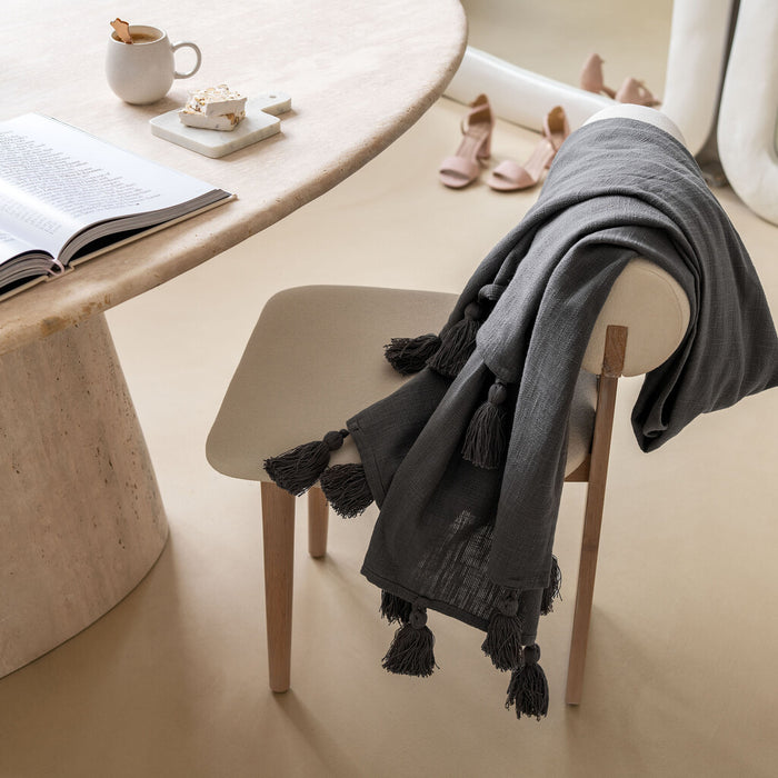 Walra - Plaid Funny Frays - 130x170 - Antraciet