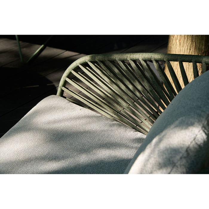 House Nordic - Lounge Set Staal Grijs|Groen - 78x71|162x73cm - Novella