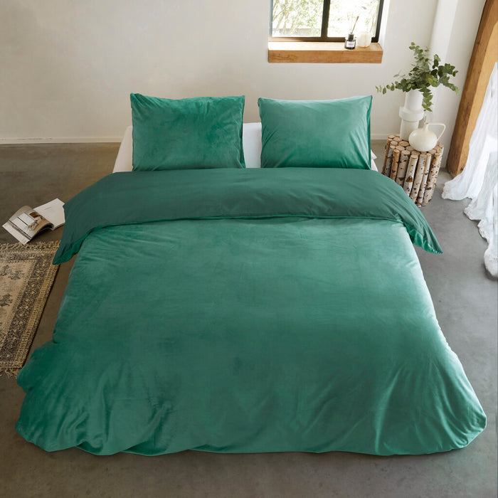 Byrklund - Dekbedovertrek Go Velvet - 240x220 - Groen
