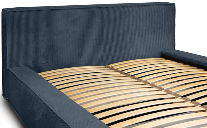 Trae Mobler Harmon 180x200 cm Gestoffeerd Bed Navy Blauw