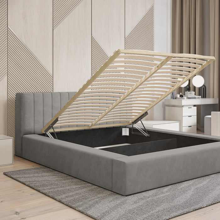 Trae Mobler Como 180 x 200 cm Gestoffeerd Bed Grijs