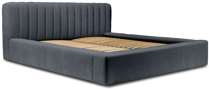 Trae Mobler Como 180 x 200 cm Gestoffeerd Bed Donkerblauw
