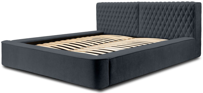 Trae Mobler Azurro 180 x 200 cm Gestoffeerd Bed Donkerblauw