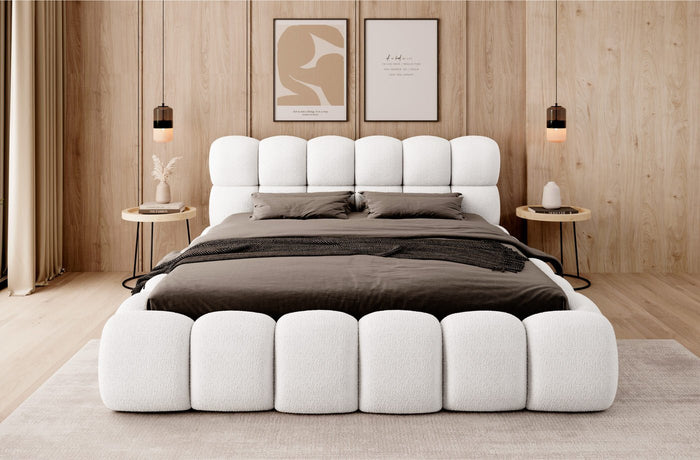 Trae Mobler Boston 180 x 200 cm Gestoffeerd Bed Naturel
