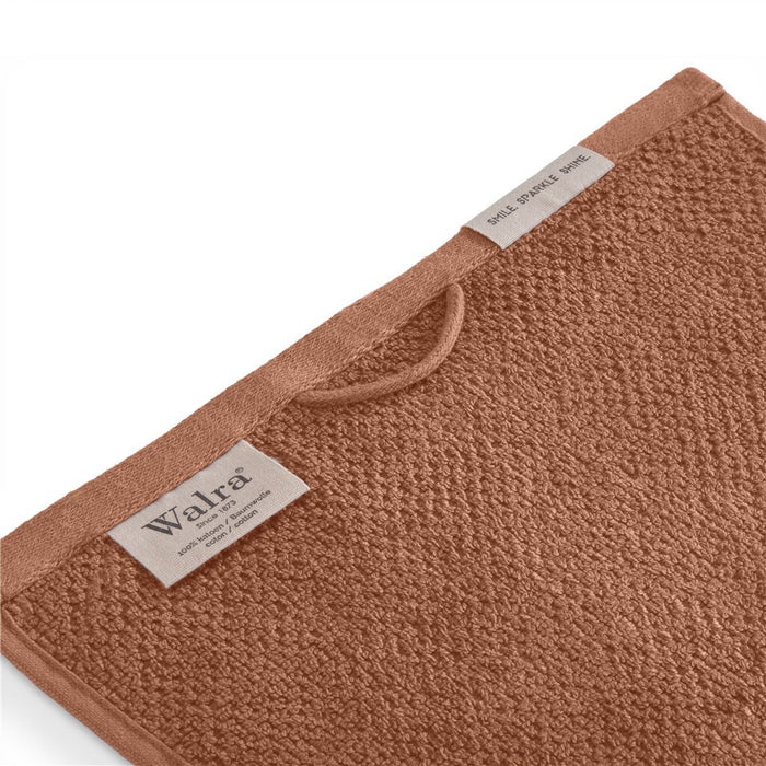 Walra - Gastendoek Soft Cotton Popcorn - 2x 30x50 - Terra