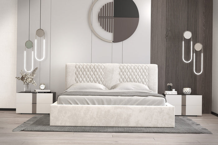 Trae Mobler Montana 180 x 200 cm Gestoffeerd Bed Beige