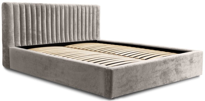 Trae Mobler Vegas 140 x 200 cm Gestoffeerd Bed Grijs