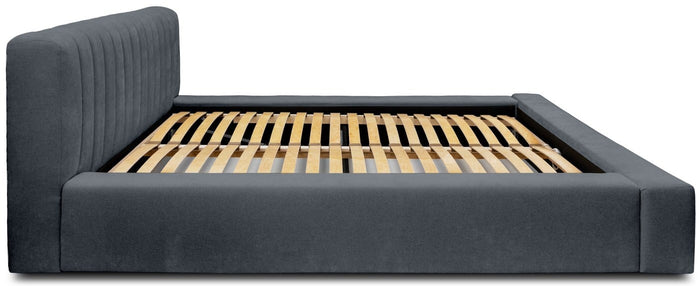 Trae Mobler Como 140 x 200 cm Gestoffeerd Bed Donkerblauw