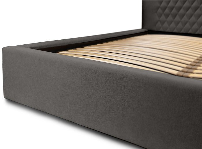 Trae Mobler Montana 160 x 200 cm Gestoffeerd Bed Donkergrijs