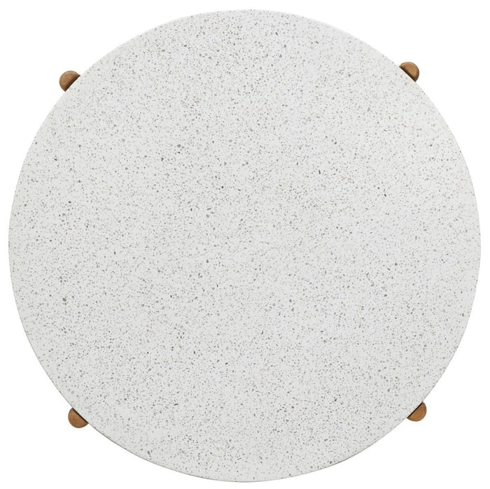 House Nordic Terracina Ronde Salontafel Acacia|Terrazo