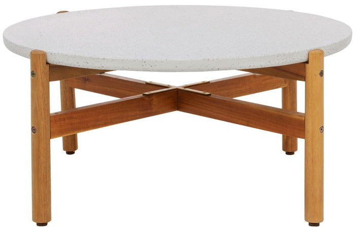 House Nordic Terracina Ronde Salontafel Acacia|Terrazo