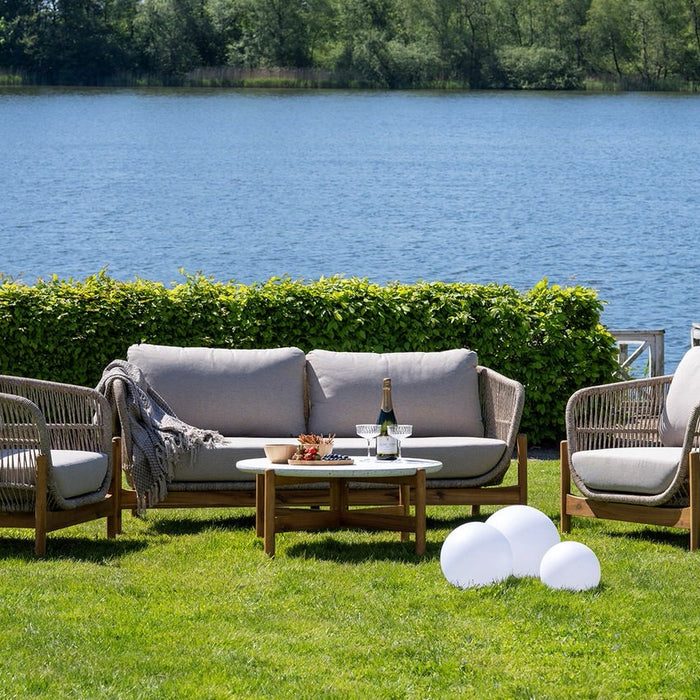 House Nordic Terracina Ronde Salontafel Acacia|Terrazo