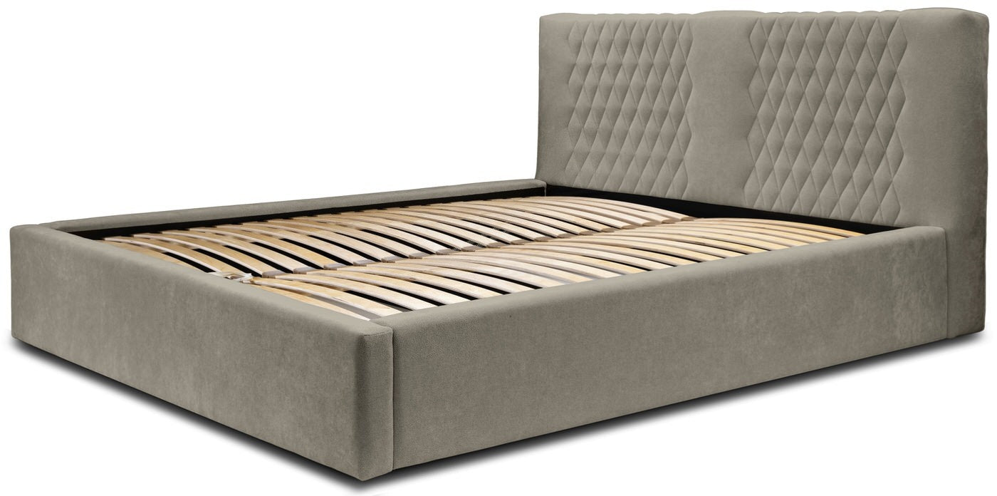Trae Mobler Montana 180 x 200 cm Gestoffeerd Bed Taupe
