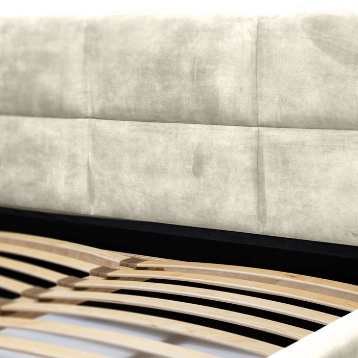 Trae Mobler Porto 140 x 200 cm Gestoffeerd Bed Zand