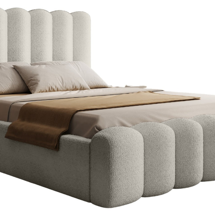 Trae Mobler Amore 140 x 200 cm Gestoffeerd Bed Beige