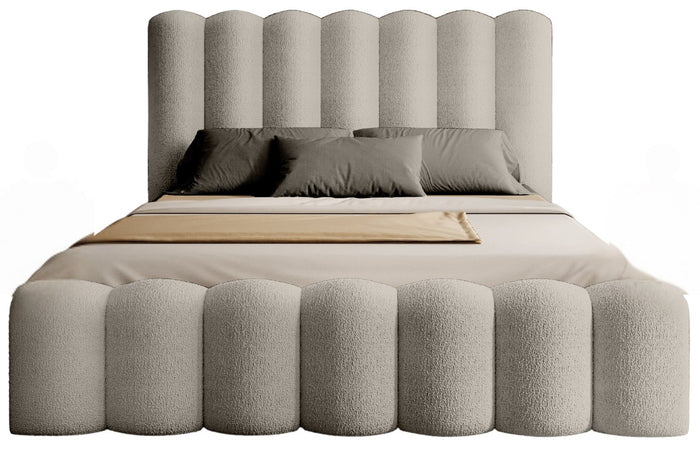Trae Mobler Amore 140 x 200 cm Gestoffeerd Bed Beige
