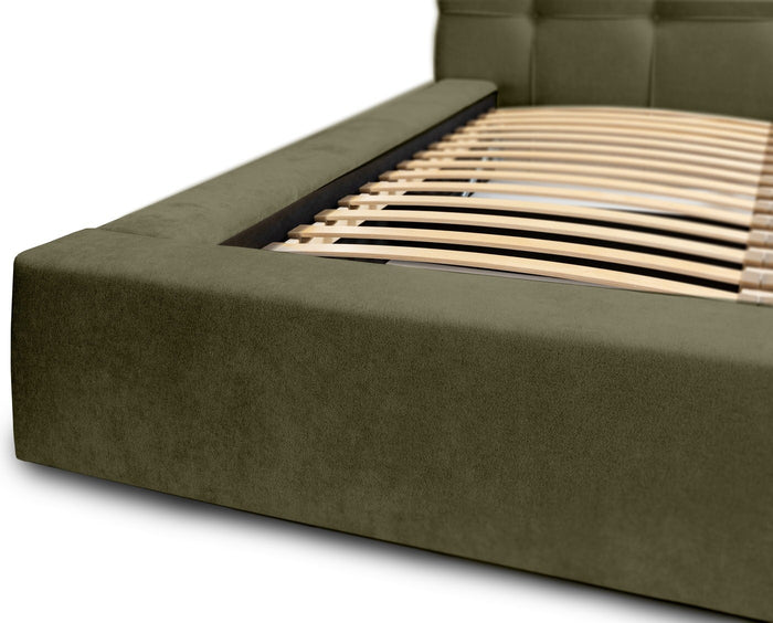 Trae Mobler Grace 140 x 200 cm Gestoffeerd Bed Bosgroen
