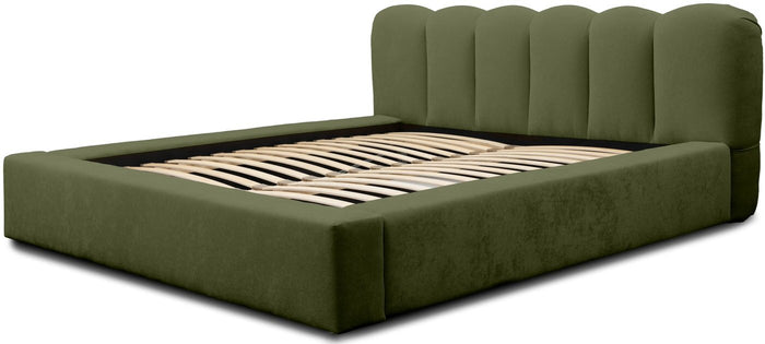 Trae Mobler Dallas 140 x 200 cm Gestoffeerd Bed Bosgroen