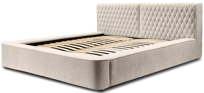 Trae Mobler Azurro 160 x 200 cm Gestoffeerd Bed Beige