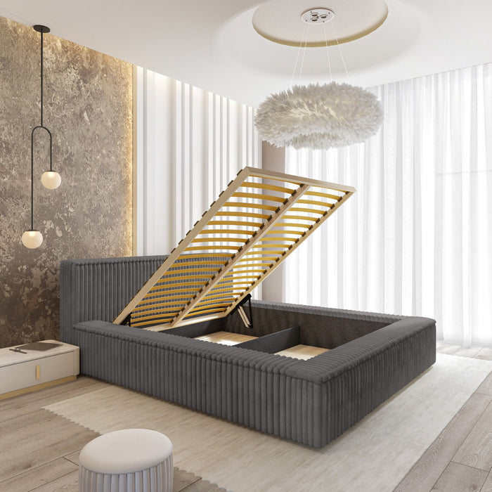 Trae Mobler Melody 180 x 200 cm Gestoffeerd Bed Grijs