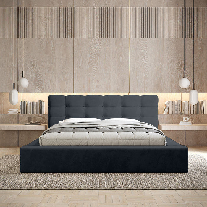 Trae Mobler Grace 160 x 200 cm Gestoffeerd Bed Donkerblauw