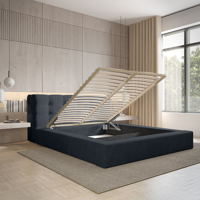 Trae Mobler Grace 160 x 200 cm Gestoffeerd Bed Donkerblauw