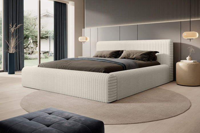 Trae Mobler Hana 180 x 200 cm Gestoffeerd Bed Creme